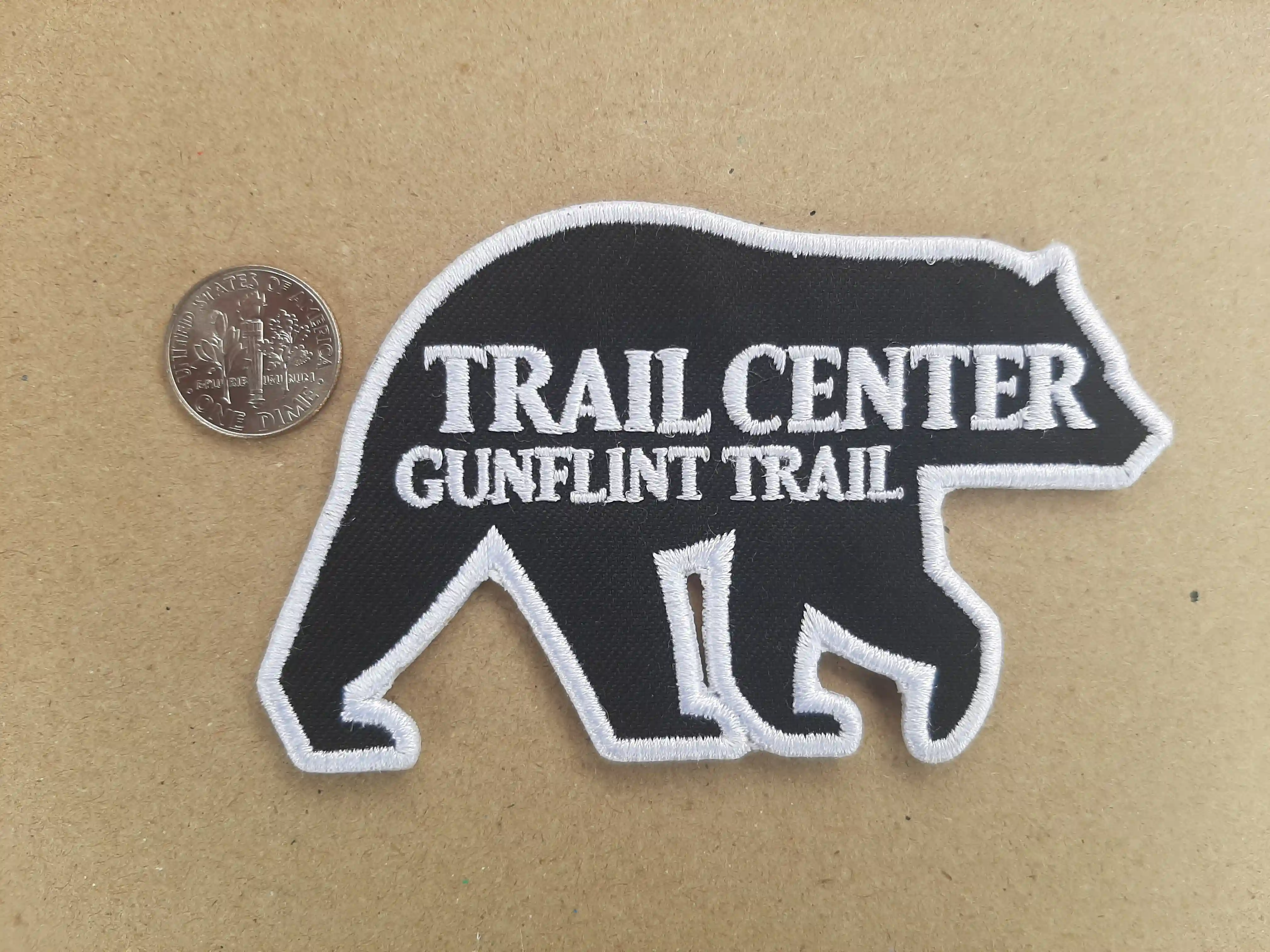 Bear detail for the Trail Center.  Crisp Embroidery. Wildlife and Animal Embroidered patch is our specialty Hiking_Trail GunFlint Trail